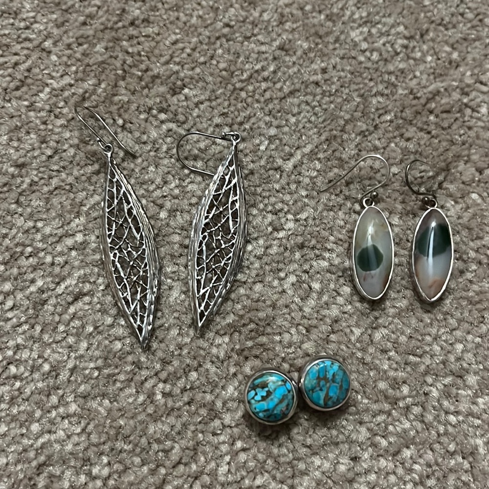 Silver earrings